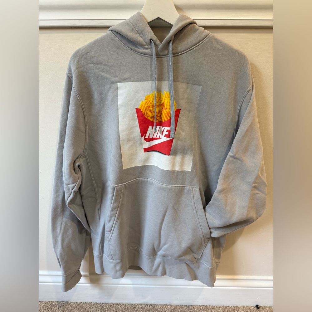 Nike Gray Hoodie with French Fries graphic
